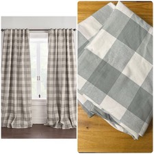Buffalo Check Plaid Curtains Cotton 50x84