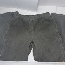 Vintage Carhartt Carpenter Green Workwear Pants Dungaree Size 32x29 B11-MOS