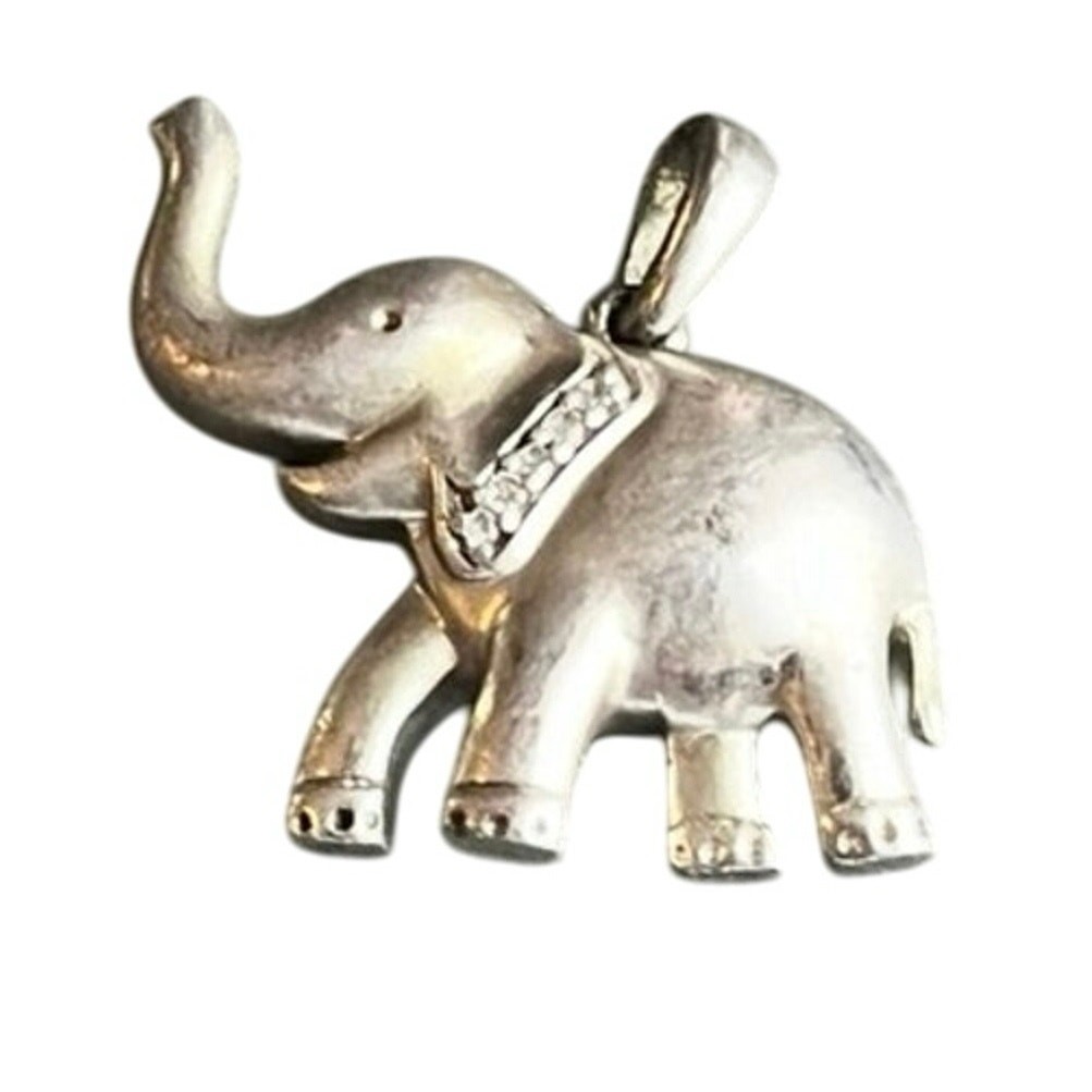 JWBR Solid Sterling Silver Diamond Elephant Trunk… - image 10