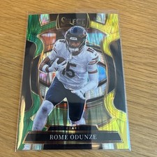 2025 Select Rome Odunze Green & Yellow Shock Prizm Concourse Level #74 Bears