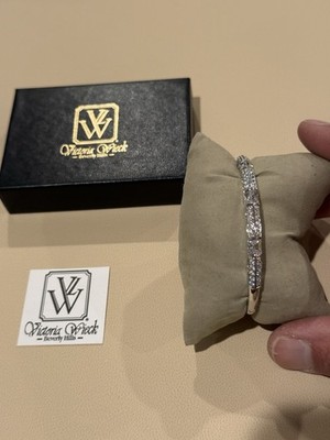 NEU Victoria Wieck Sterling Silber Absolute Armreif mit Kristalldetails