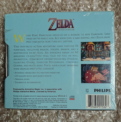 Zelda: The Wand of Gamelon (CD-i, 1993) Factory Sealed Brand New