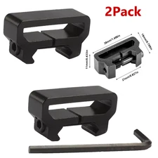 2Pcs Tactical Rifle Sling Mount Adapter Attachment for Picatinny 20mm Rails 1.5"