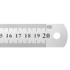 12 Pcs Steel Ruler 8"x1-1/32" Carbon Steel Machinist Metal Ruler 0.4 mm Thick