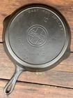Griswold Cast Iron #10 Large Block Logo Skillet w/ Heat Ring