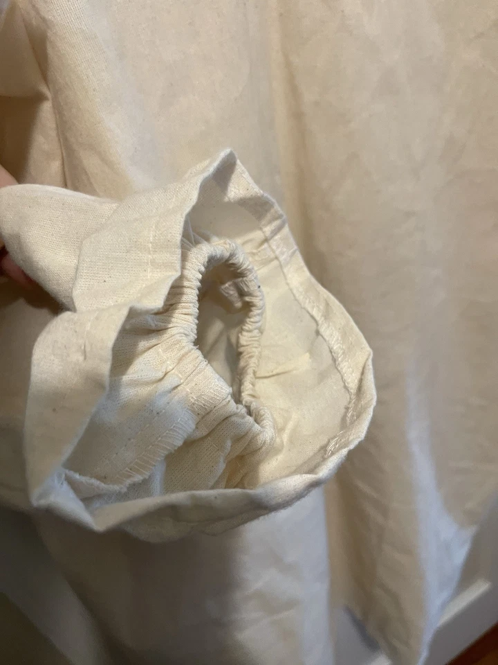 Camisa de muselina manga larga crema cosplay SCA renacimiento pirata 2XL Foto 2 de 4