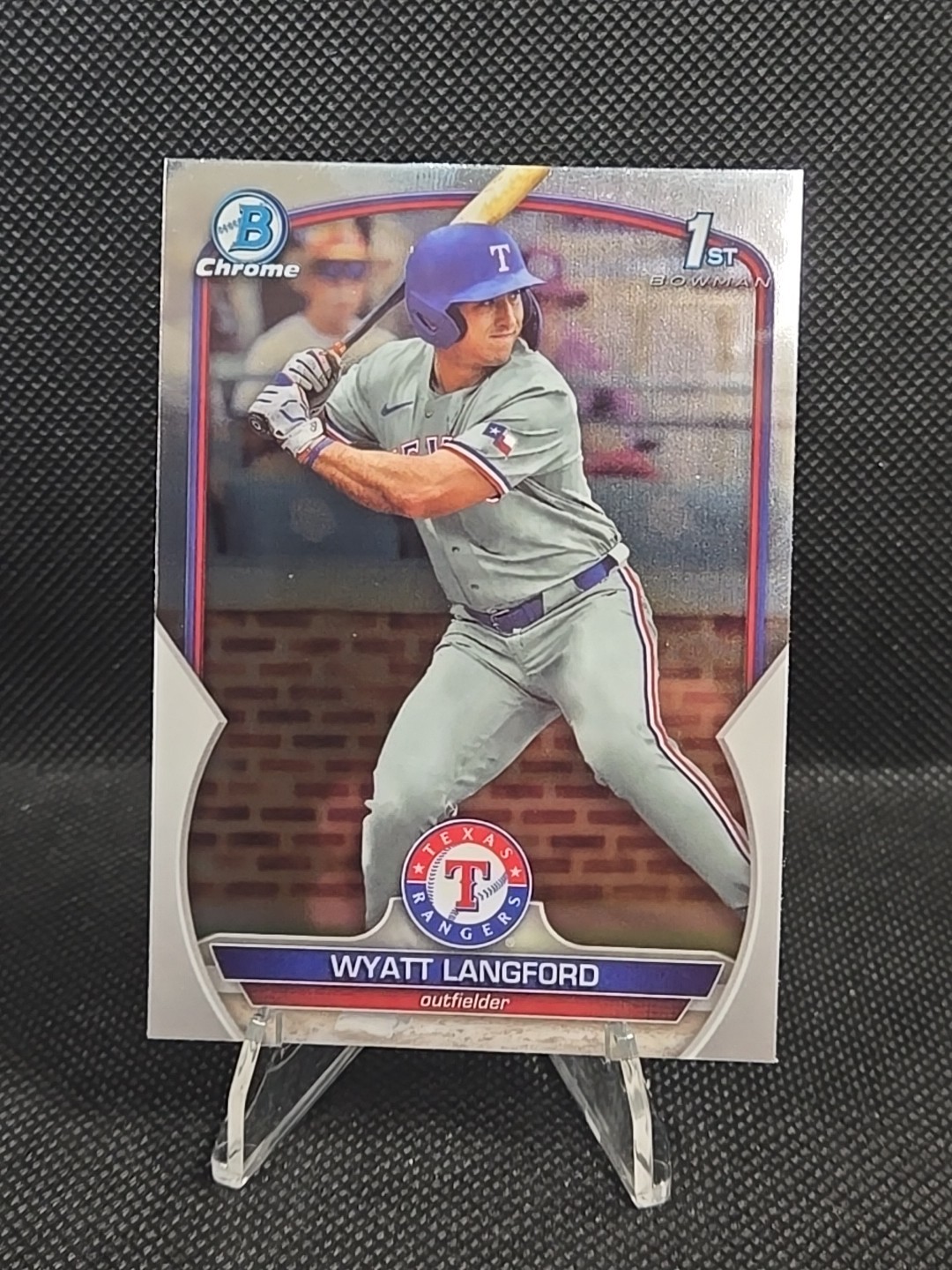 2023 Bowman Chrome Draft Wyatt Langford #BDC-106 1st Bowman RC Texas Rangers