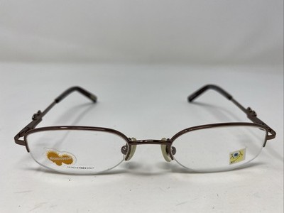 SpongeBob SquarePants Megastar BRN 44-18-120 Brown Half Rim Eyeglasses Frame A30
