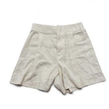 Zara Women's Beige Pleated Trousers High Rise Pockets Size Small Minimalist