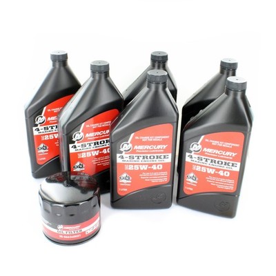 Mercury Marine New OEM Sterndrive & Inboard SAE 25W-40 Oil Change Kit, 8M0182228