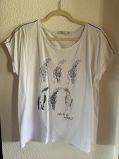Cecil Shirt Gr. M weiß schwarz gold Papagei ...