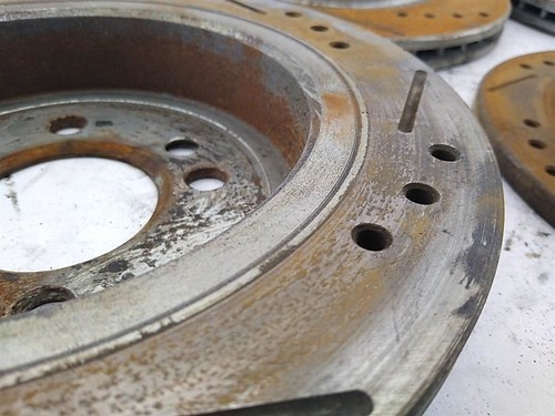 02 03 04 05 06 BMW Mini Cooper Brake Rotor Set Of 4 Drilled & Slotted - Picture 5 of 12