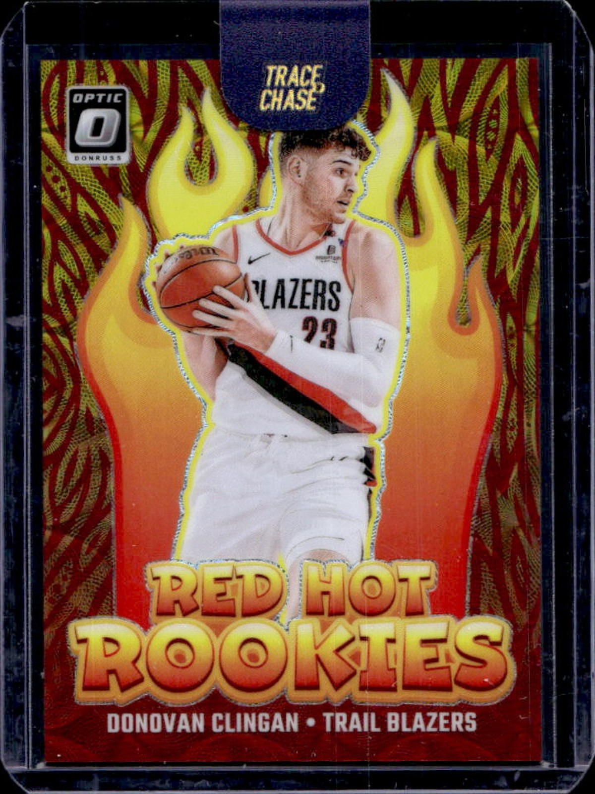 2024-25 Donruss Optic Donovan Clingan Red Hot Rookies Gold International #3/10