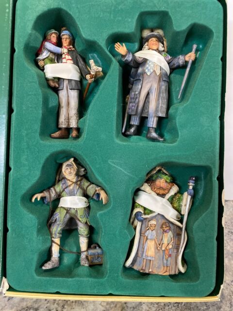 Rare JIM SHORE CHRISTMAS Carol ORNAMENT SET -Scrooge Marley Ghost Tiny Tim New | eBay