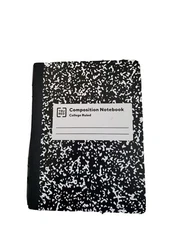 Composition Notebook | Medium/College Rule | Black/White Cover | 9.75 X 7.5 |