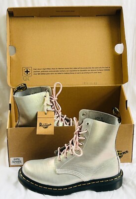Rare Pascal Iridescent Crocodile Doc Martens. New w/  Box. Size 7.