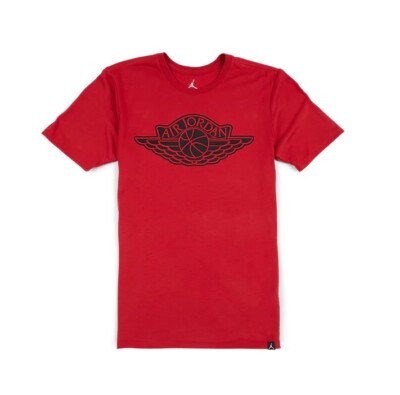 Nike Jordan Wings Logo T-Shirt Gym Red/Black Men's XL 2XL
