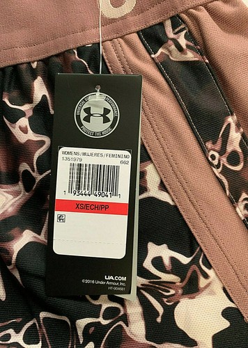 SHORT FEMME XS UNDER ARMOUR HEATGEAR COUPE AMPLE 2 POCHES TAILLE ÉLASTIQUE, ROSE - Photo 7/7