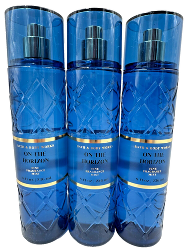 Bath & Body Works LOT 3 On The Horizon Fragrance Mist Spray 8 oz Bergamot Lotus