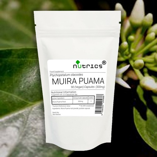 Nutrics® MUIRA PUAMA ROOT 300mg x 90 Vegan Capsules 100 Pure eBay