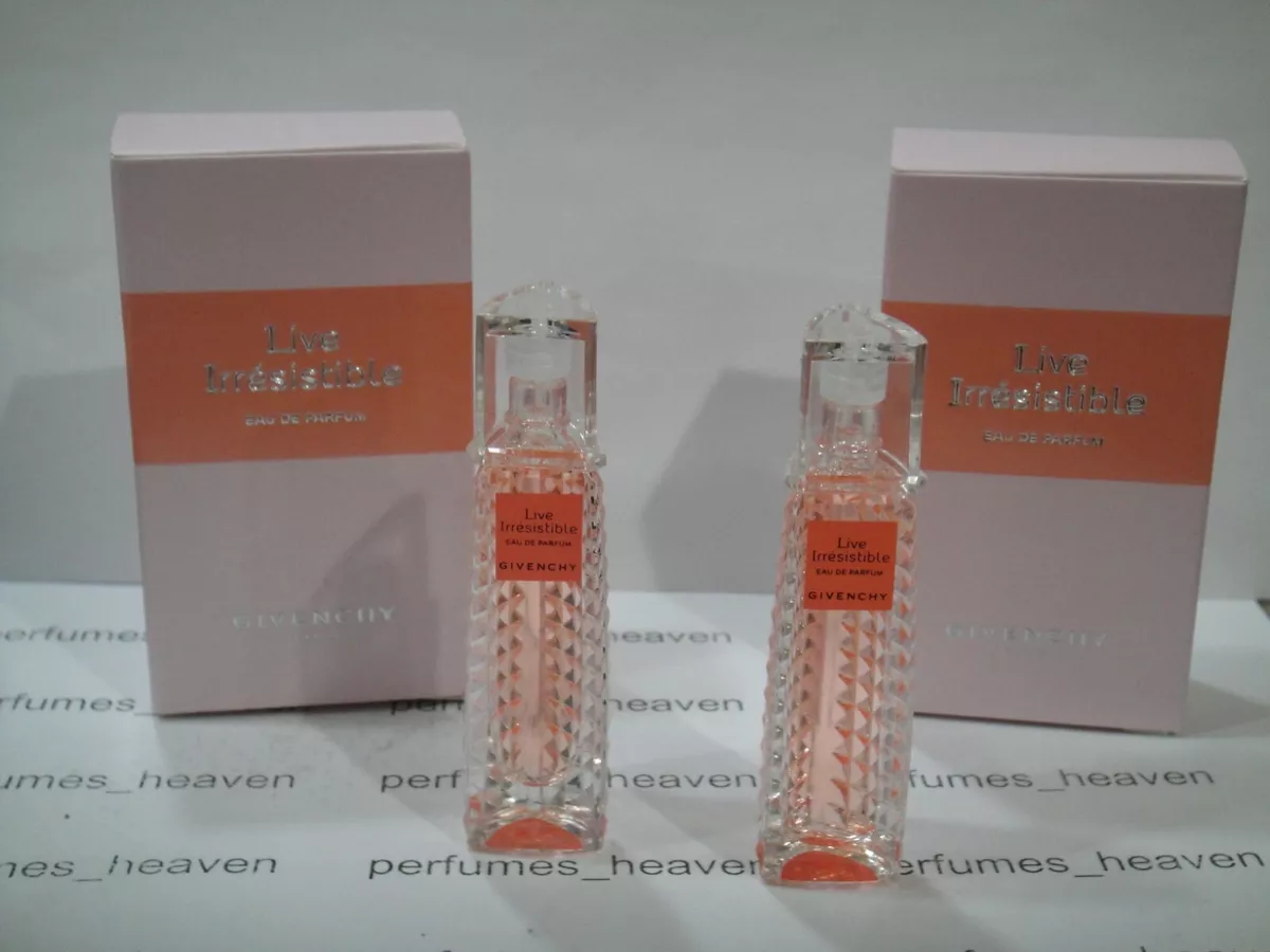 2 X NEW Givenchy Live Irresistible Eau De Parfum 3ml .10 Fl Oz