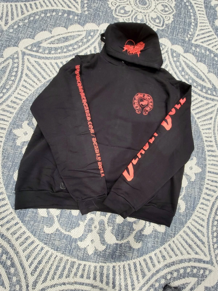 Chrome Hearts Web Exclusive Horse Shoe Hoodie Black/Red, 58% OFF