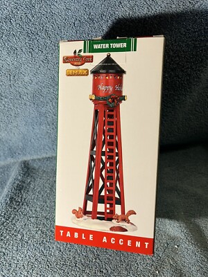 Lemax Coventry Cove Christmas Water Tower Table Accent #53211 OB (r1)