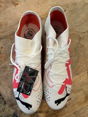 PUMA Future Match FG/AG White/Pink Soccer Cleats Size 12 | eBay