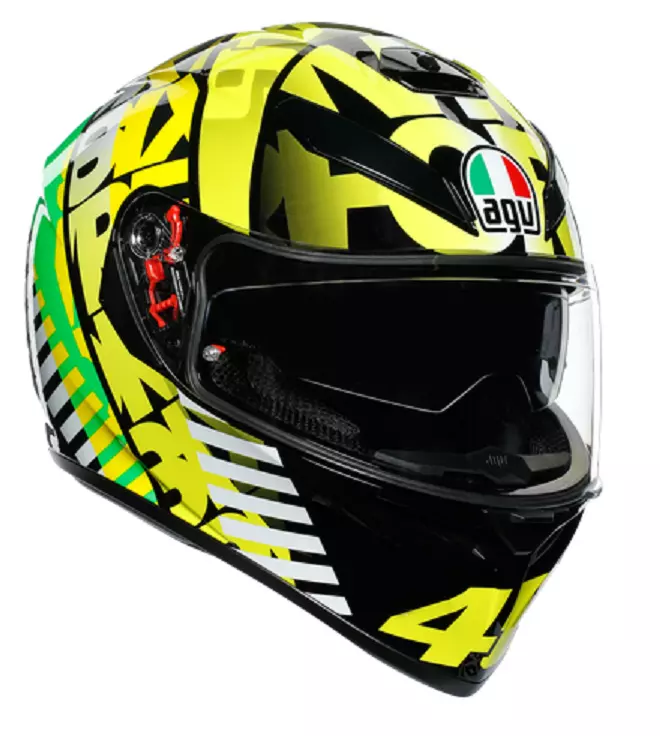 Full-Face AGV K3 Sv Pinlock Valentino Rossi Tribe 46 Helmet Casque