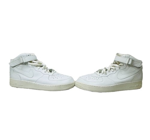 Nike Air Force 1 Mid '05 Mens Size 18 White Athletic Lifestyle Shoes Sneakers