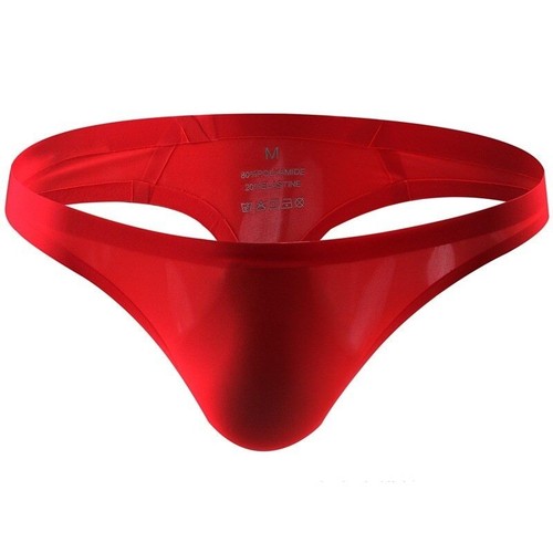 Ultra-thin Seamless Thong Men G Strings and Thongs Men Pouch Ice Silk Underwear - Picture 9 of 26