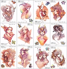 10 sheets constellation large 8.25" half-sleeve arm tattoo wholesale
