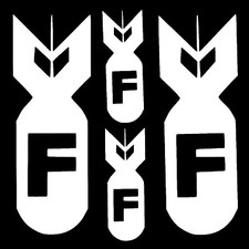 F Bomb 4x Vinyl Decal Sticker For Car Truck Laptop Window Bumper F6830