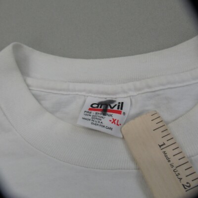 Vintage Anvil T-Shirts Mens XL White Police League Single Stitch