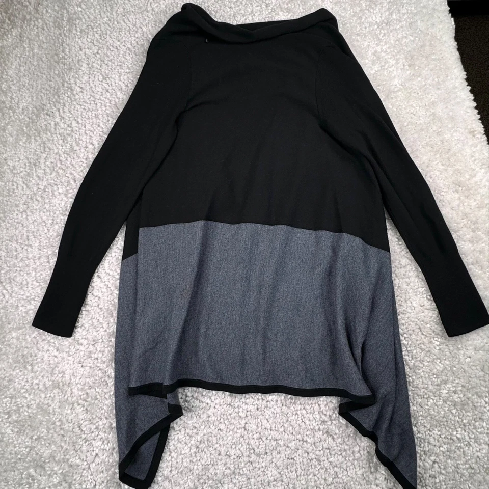 Cárdigan envolvente Smartwool Edgewood suéter negro gris para mujer pequeño Foto 2 de 4