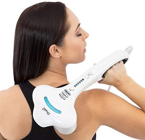 Osaki OS-E5082 Dual-Kopf-Massagegerät mit Aufwärmung und Aufsätzen - weiß - Bild 4 von 5