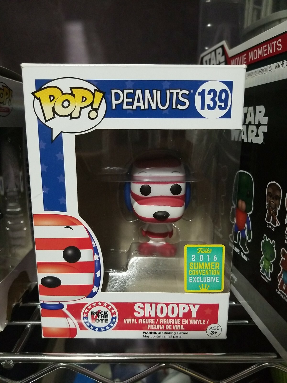 Funko Pop Peanuts Snoopy 139 Summer Convention Rock The Vote 16 For Sale Online Ebay