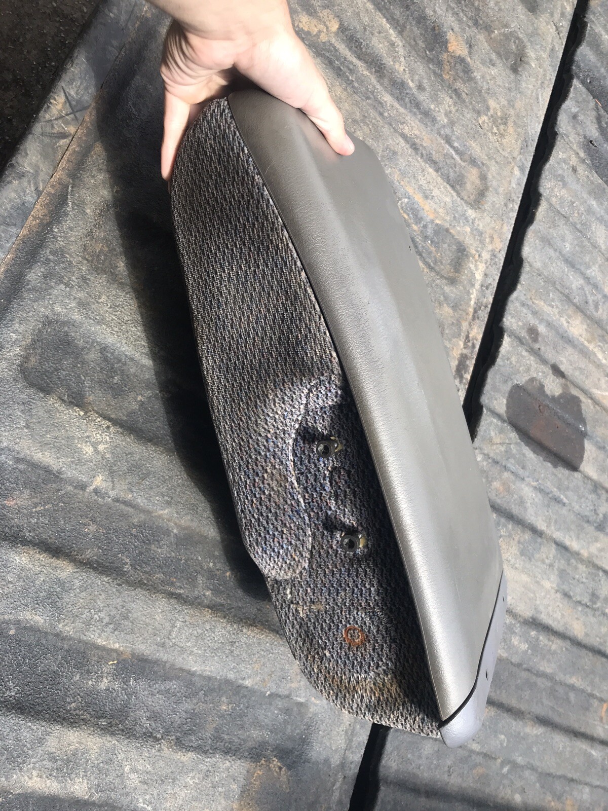 9704 Dodge Dakota truck Center Console Armrest Jump Seat Light Gray