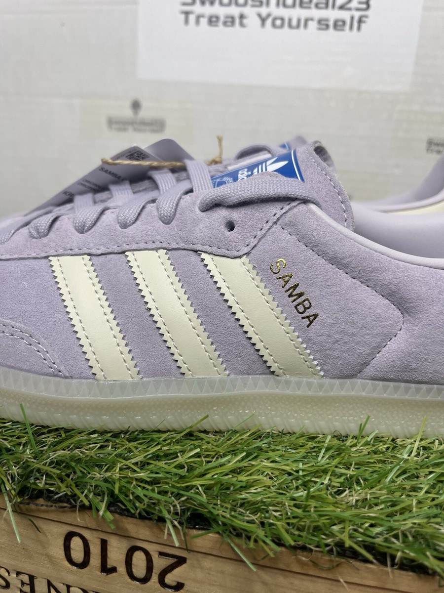 Men's 10.5 🔥 Adidas Samba OG Silver Dawn Chalk IG6176 white
