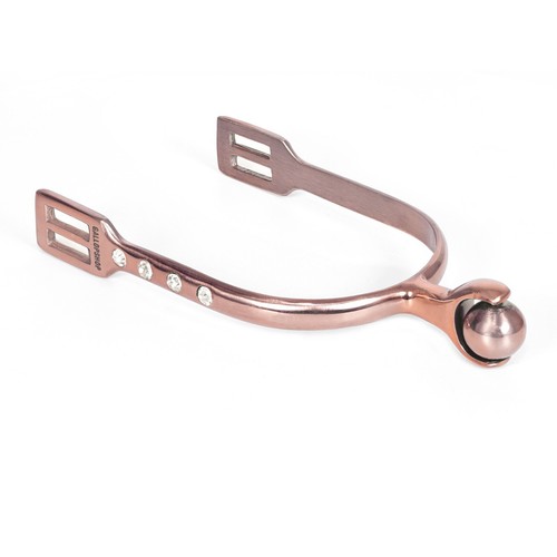 Gallop Shop STEEL ROLLER BALL Jewel / Horse Riding Spurs / Spur with Free Straps - Picture 16 of 39