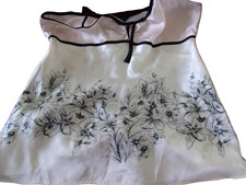 Coast Cream Mix Floral 100% Satin Silk Camisole UK Size 14