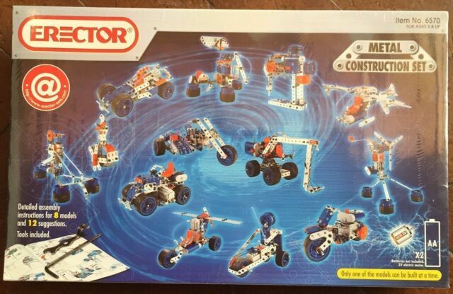 erector motorized construction set instructions