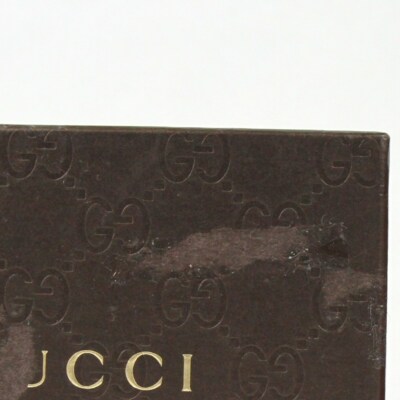 Gucci Men's Red Orange Diamante Leather Bi-fold Wallet w/coin