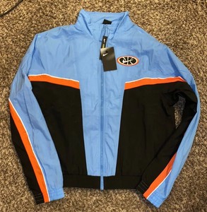 nike throwback woven jacket blue