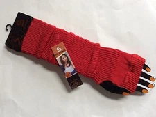 1 PAIR LADIES OPERA LENGTH ARM WARMERS * NIP * RED