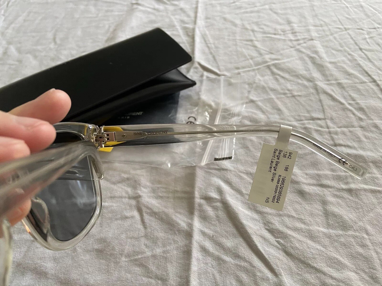 SAINT LAURENT Occhiali da sole Saint Lauren YSL logo chiaro quadrato SL M68