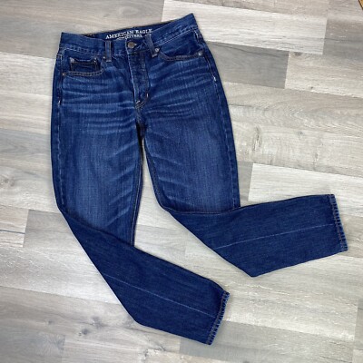 American Eagle Outfitters Jeans Womens 2 Blue Vintage Hi Rise Crop  Button Fly
