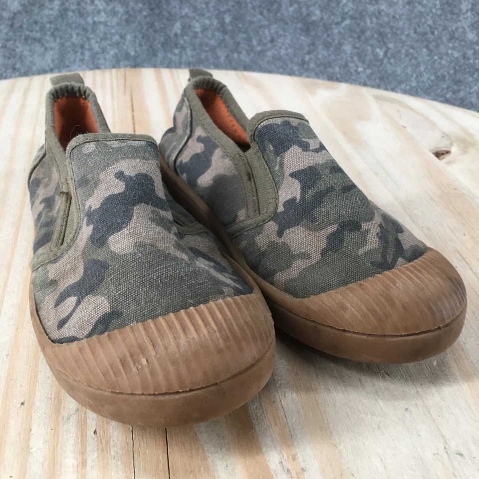 Zapatos Cat And Jack Niños 10 Claud Informales Sin Cordones Camuflaje Mocasín Tela Verde Planos Foto 3 de 4