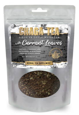 Siberian Chaga Mushroom Loose Tea with Currant Leaves 4 Oz (113g) Exp. 3/10/2028