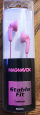 Magnavox Stable Fit Earphones Silicone Comfort Band for Secure Comfortable Fit